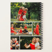 写真数々のコラージュ自分の家族を作成 プランナー手帳 (裏面)