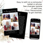 写真数々のコラージュ葬儀祈りの言葉カード