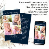 写真数々のコラージュ葬儀祈りの言葉カード