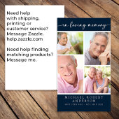 写真数々のコラージュ葬儀祈りの言葉カード