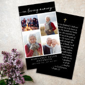 写真数々のコラージュ葬儀祈りの言葉カード