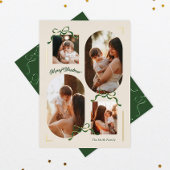 写真数々のコラージュ4写真弓フォイル楕円形フォト 箔シーズンカード