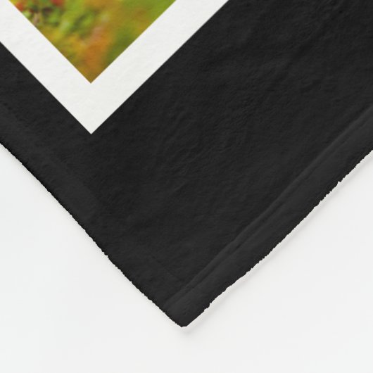 写真数々のコラージュ7写真黒モダン フリースブランケット (角)