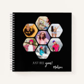 写真数々のコラージュBEE JUST YOU パーソナライズされた Name ノートブック (正面)