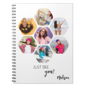 写真数々のコラージュBEE JUST YOU パーソナライズされた Name ノートブック (正面)