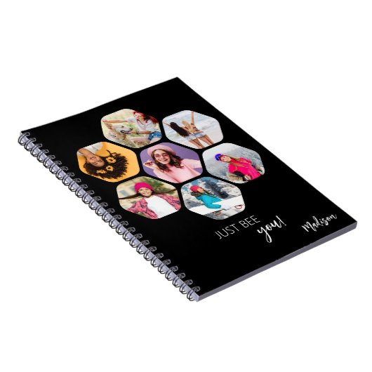 写真数々のコラージュBEE JUST YOU パーソナライズされた Name ノートブック (右側)