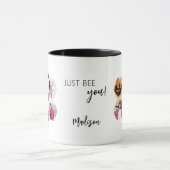 写真数々のコラージュBEE JUST YOU パーソナライズされた Name マグカップ (中央)