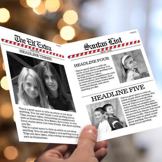 写真数々のサンタ・ニュース可愛いクリスマスメリー シーズンカード