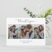 写真数々のスクリプトとハート結婚の写真 サンキューカード (スタンド正面)