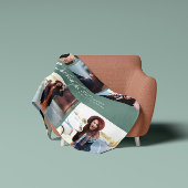 写真数々のセージモダングリーンスクリプト卒業 フリースブランケット