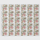 写真数々のタイポグラフィカラフルユニーククリスマス ラッピングペーパー (フラット)