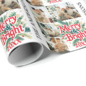 写真数々のタイポグラフィカラフルユニーククリスマス ラッピングペーパー (ロールコーナー)