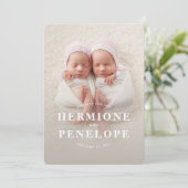 写真数々のツインモダンジオメトリック+タイポグラフィ 案内状 (スタンド正面)