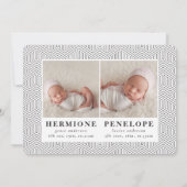 写真数々のツインモダンジオメトリック+タイポグラフィ 案内状 (裏面)