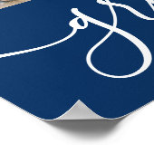 写真数々のネイビーブルー卒業パーティー ポスター (角)