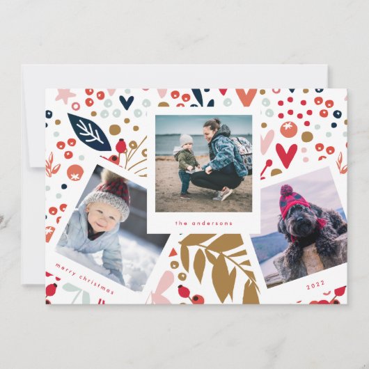 写真数々のブース |レッドボタニカルクリスマス シーズンカード (正面)