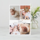 写真数々のミニマルエレガント赤ちゃんシャワー サンキューカード (スタンド正面)