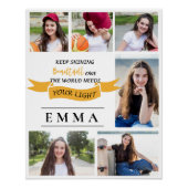 写真数々の保輝く引用文卒業写真 ポスター (正面)