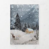 写真数々の冬伝統的のクリスマス 三つ折りクリスマスカード (カバー)