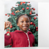 写真数々の冬伝統的のクリスマス 三つ折りクリスマスカード (内部最初)