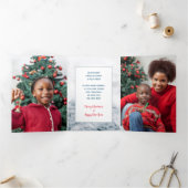 写真数々の冬伝統的のクリスマス 三つ折りクリスマスカード (内部)