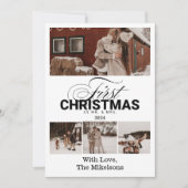 写真数々の初めてのクリスマスのMr & Mrs. シーズンカード (正面)