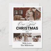 写真数々の初めてのクリスマスをNewlywedsとして シーズンカード (正面)