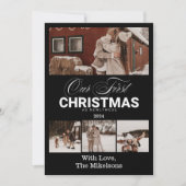 写真数々の初めてのクリスマスをNewlywedsとして シーズンカード (正面)