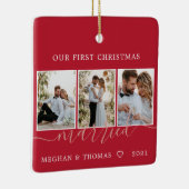 写真数々の初めてのクリスマス結婚したCeramic Ornam セラミックオーナメント (右)