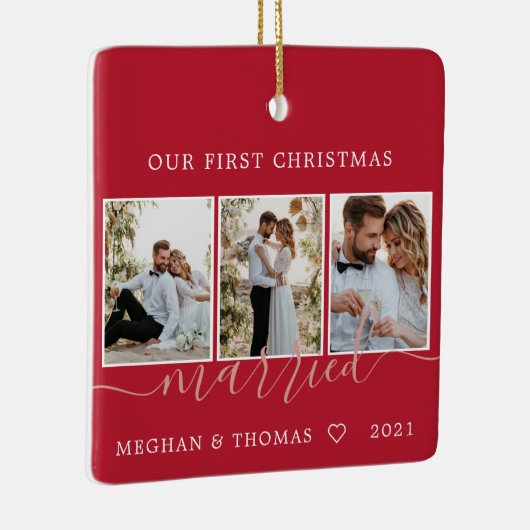 写真数々の初めてのクリスマス結婚したCeramic Ornam セラミックオーナメント (右)