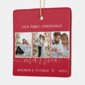 写真数々の初めてのクリスマス結婚したCeramic Ornam セラミックオーナメント (左)
