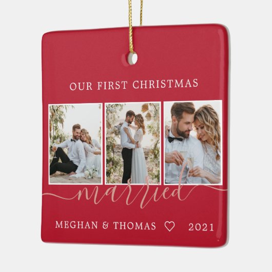 写真数々の初めてのクリスマス結婚したCeramic Ornam セラミックオーナメント (左)