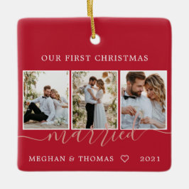 写真数々の初めてのクリスマス結婚したCeramic Ornam セラミックオーナメント