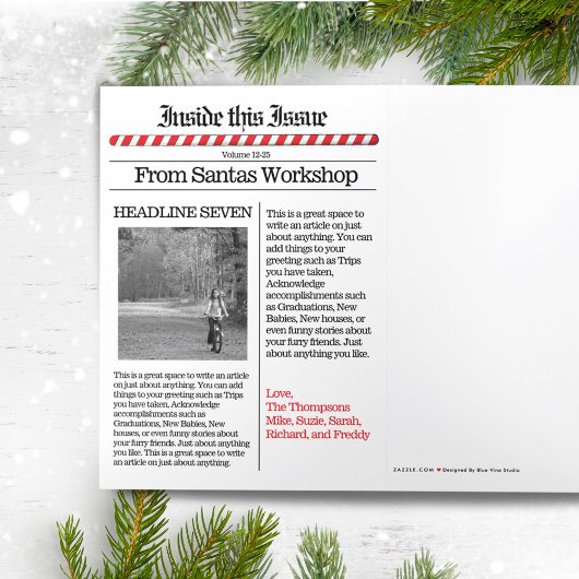 写真数々の北極ニュースかわいいクリスマスおもしろい 三つ折りクリスマスカード