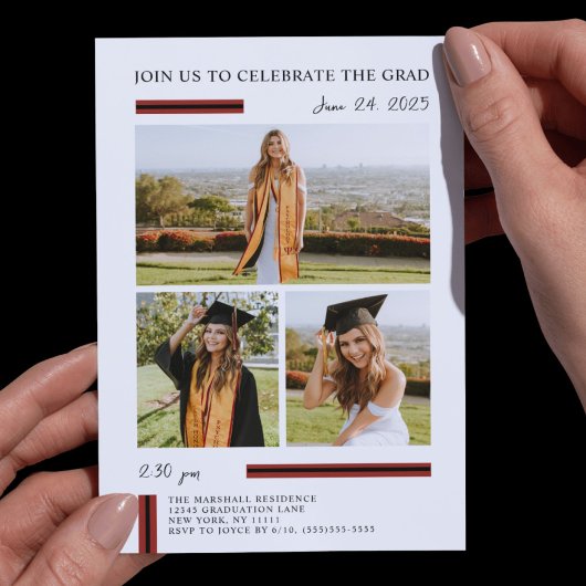 写真数々の卒業パーティー 招待状