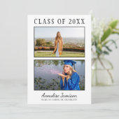 写真数々の卒業フラットアナウンスメントカード 案内状 (スタンド正面)