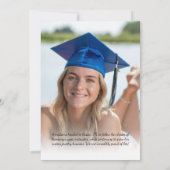 写真数々の卒業フラットアナウンスメントカード 案内状 (裏面)