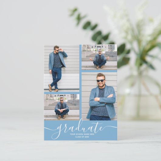 写真数々の卒業党招待状 ポストカード (スタンド正面)