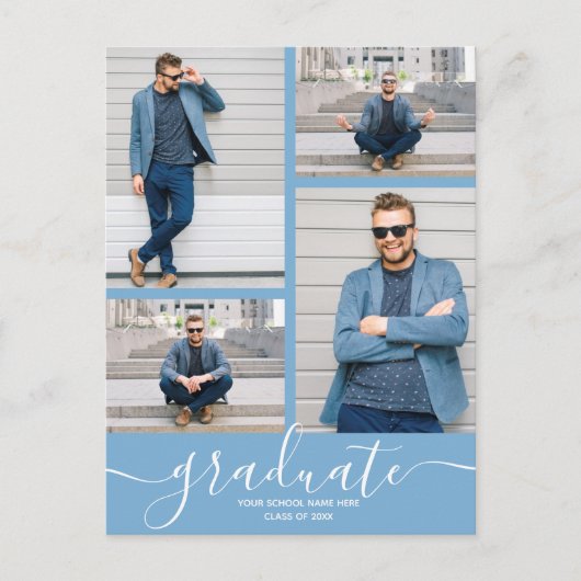 写真数々の卒業党招待状 ポストカード (正面)