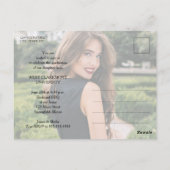 写真数々の卒業党招待状 ポストカード (裏面)