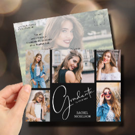 写真数々の卒業党招待状 ポストカード