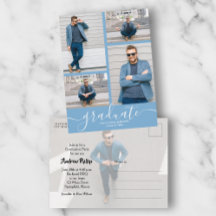 写真数々の卒業党招待状