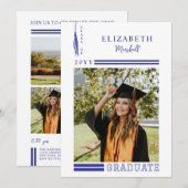 写真数々の卒業党招待状 招待状 (正面/裏面)