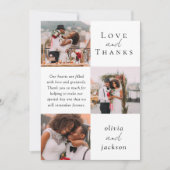 写真数々の台本の愛と感謝していの写真結婚。 サンキューカード (正面)
