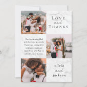 写真数々の台本の愛と感謝していの写真結婚。 サンキューカード (正面)