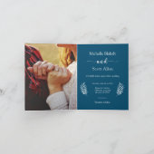 写真数々の国サイド折り畳み結婚式招待状 招待状 (内部)