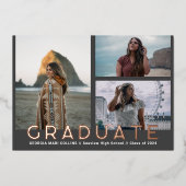 写真数々の大学院写真お知らせ 箔招待状 (正面)