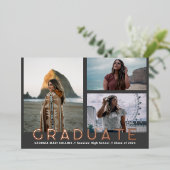 写真数々の大学院写真お知らせ 箔招待状 (立ち正面)