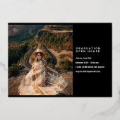 写真数々の大学院写真お知らせ 箔招待状 (裏面)