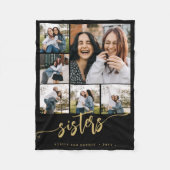 写真数々の姉妹のスクリプトギフト姉妹 フリースブランケット (正面)